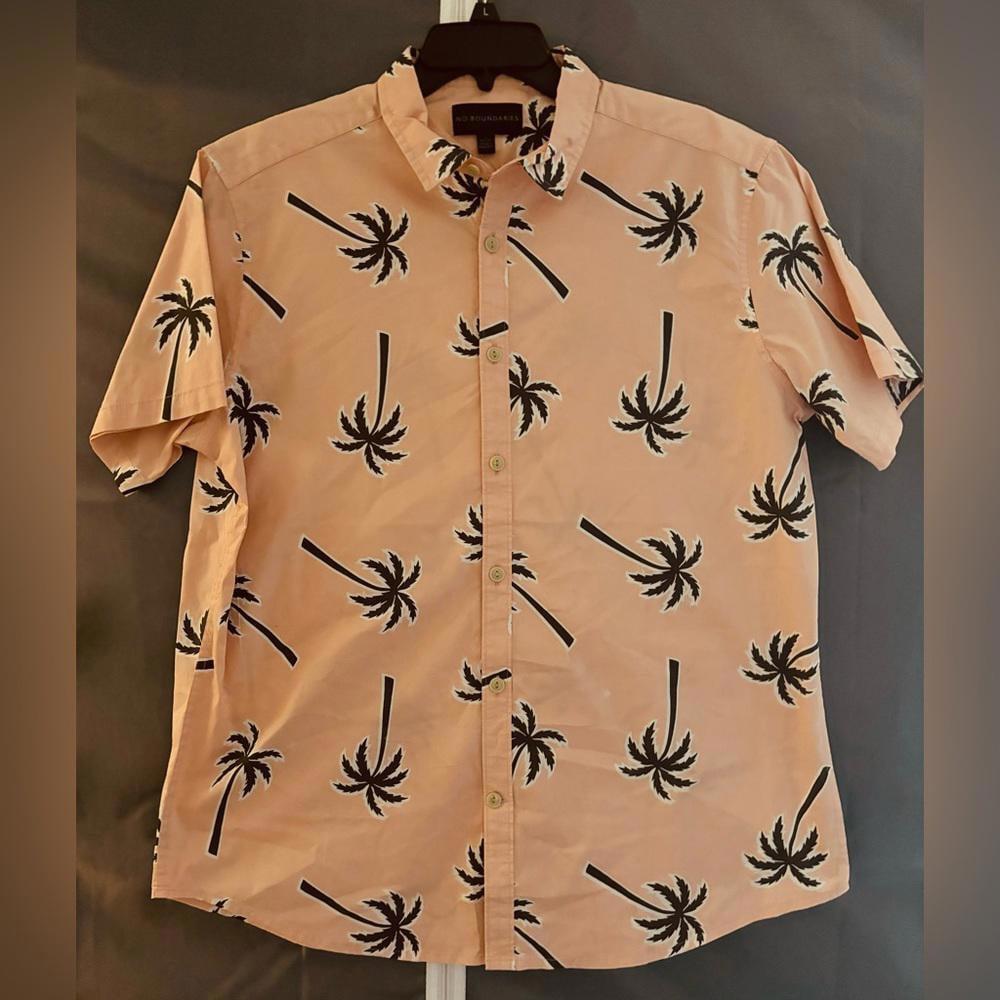 No Boundaries Pink Palm Print Shirt